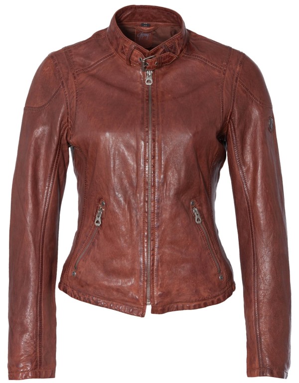 Damska kurtka skórzana Gipsy Sandy Brown 2 LVW – BLACK FRIDAY — fotografia 1
