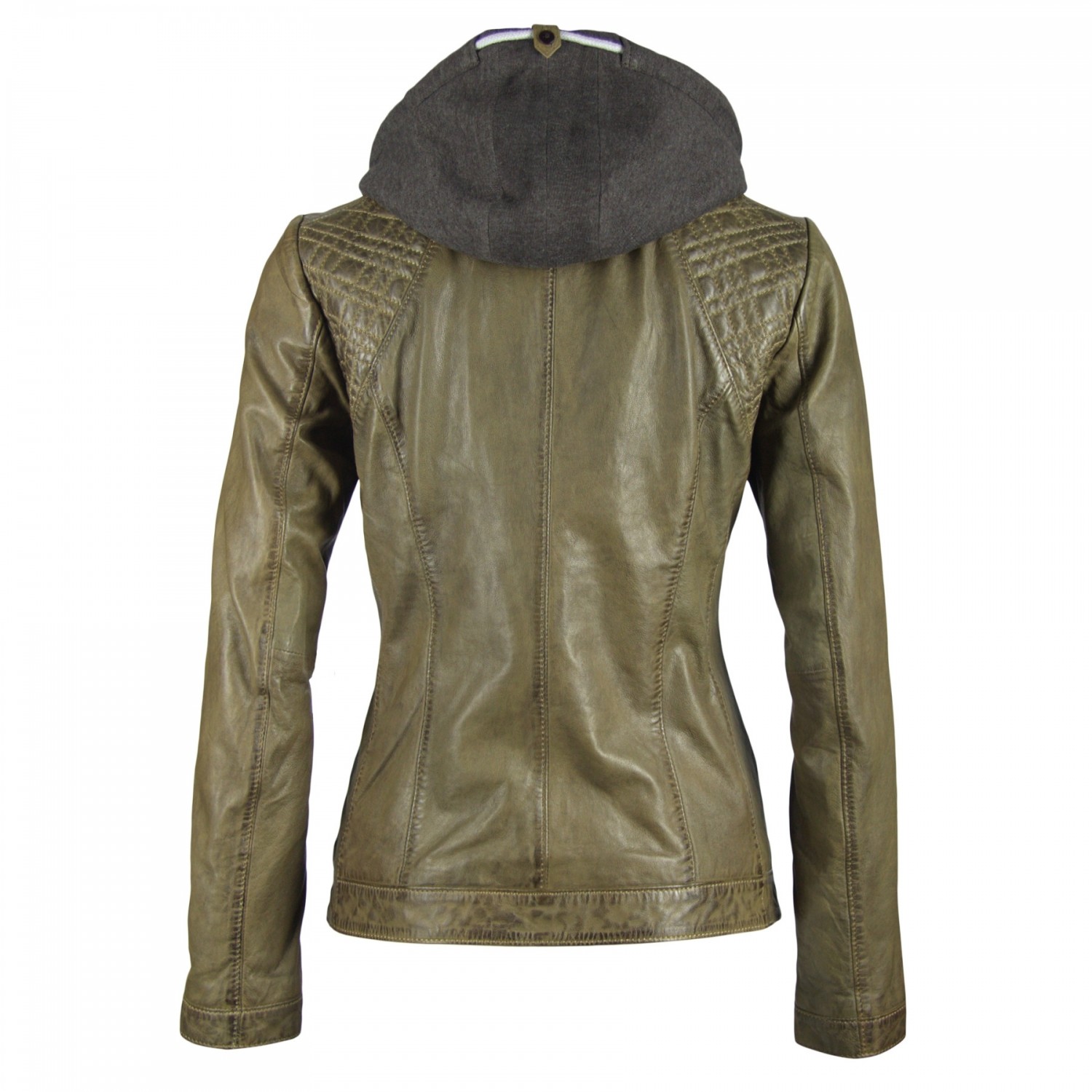 Damska kurtka skórzana Gipsy Khaki Green Skerry LAJUV – ODZIEŻ
