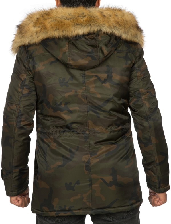 Kurtka zimowa męska Young & Rich w kamuflażu 457 – BLACK FRIDAY — fotografia 5