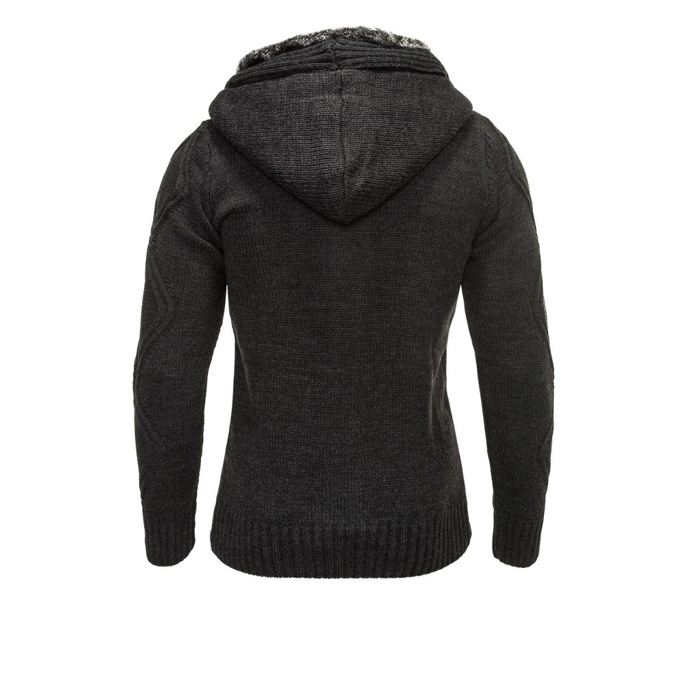 Kurtka-kardigan męski Carisma Black 7049 – ODZIEŻ Kurtka-kardigan męski Carisma Black 7049 – ODZIEŻ
