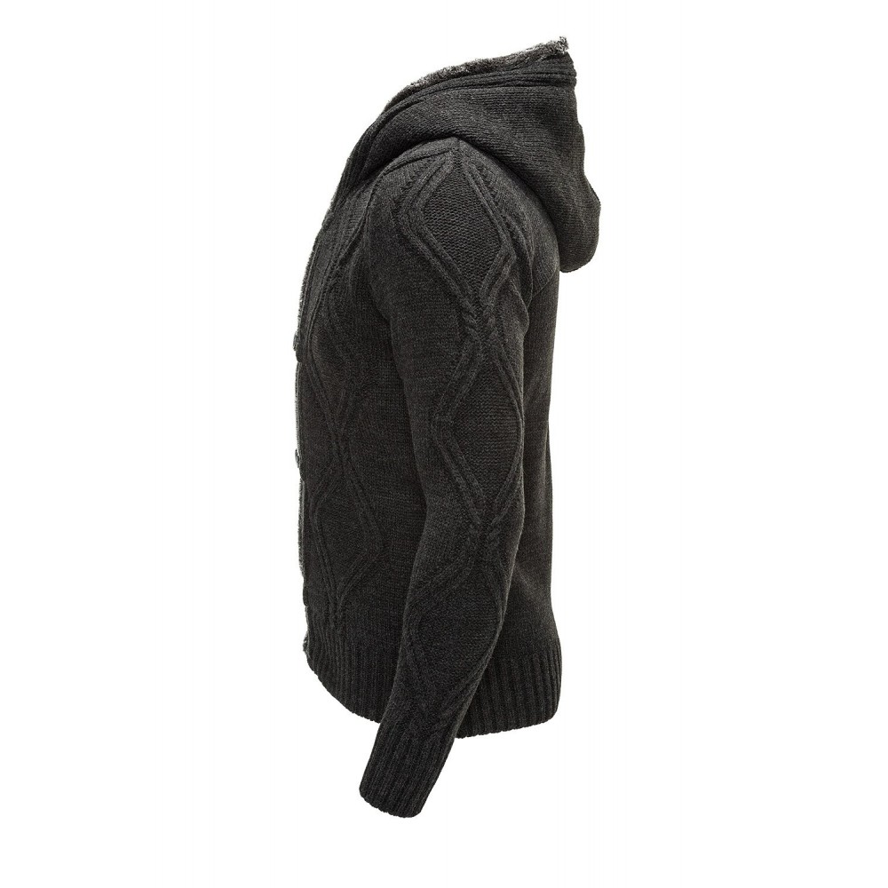 Kurtka-kardigan męski Carisma Black 7049 – ODZIEŻ Kurtka-kardigan męski Carisma Black 7049 – ODZIEŻ
