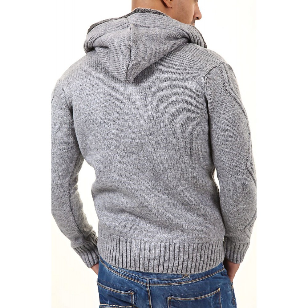 Kurtka-kardigan męski Carisma Gray 7049 – ODZIEŻ Kurtka-kardigan męski Carisma Gray 7049 – ODZIEŻ