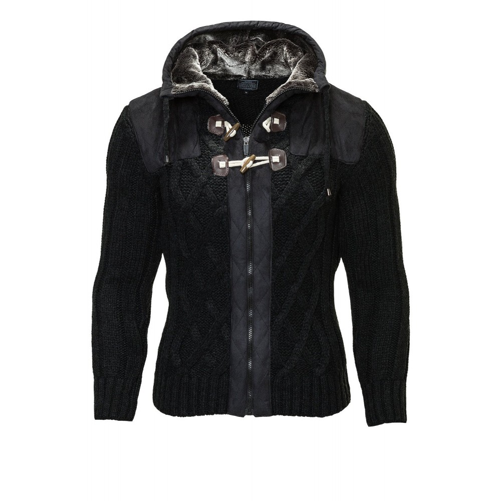 Kurtka-sweter męski Carisma Black 7116 – ODZIEŻ Kurtka-sweter męski Carisma Black 7116 – ODZIEŻ