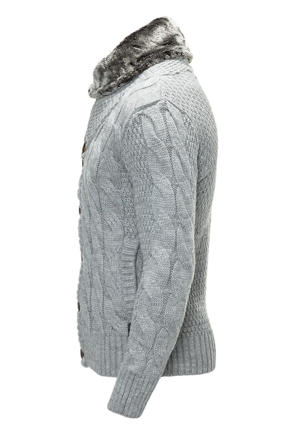 Męski sweter-kurtka Carisma Gray 7164 – ODZIEŻ — fotografia 3