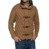 Męski sweter-kurtka dzianinowa Carisma Brown 7169 – ODZIEŻ