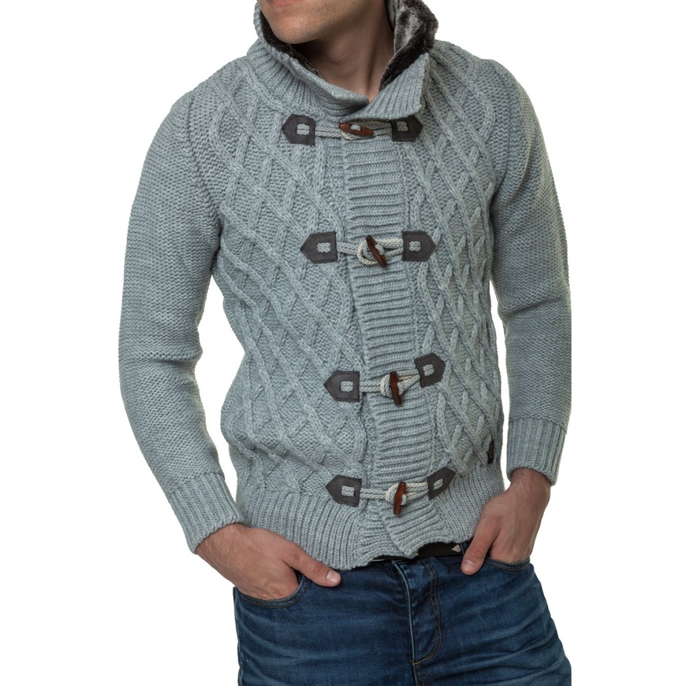 Męski sweter-kurtka dzianinowa Carisma Gray 7169 – BLACK FRIDAY Męski sweter-kurtka dzianinowa Carisma Gray 7169 – BLACK FRIDAY