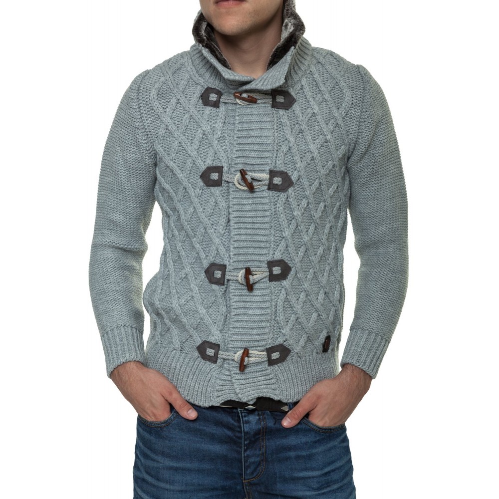Męski sweter-kurtka dzianinowa Carisma Gray 7169 – BLACK FRIDAY Męski sweter-kurtka dzianinowa Carisma Gray 7169 – BLACK FRIDAY