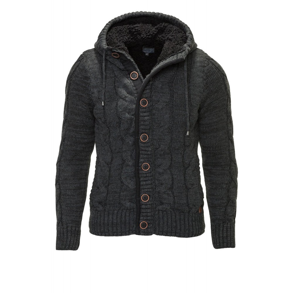 Kurtka-bluza męska Carisma Anthracite z podszewką z futra 7170 – BLACK FRIDAY