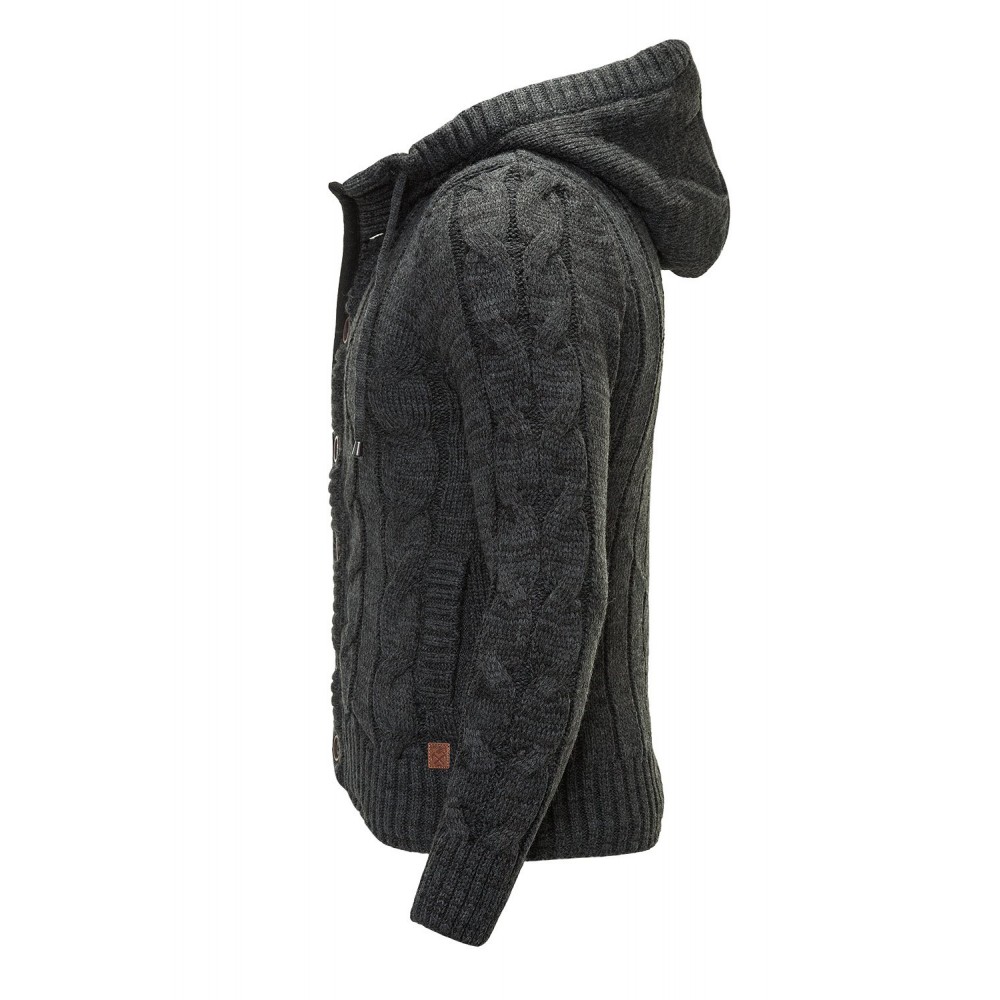 Kurtka-bluza męska Carisma Anthracite z podszewką z futra 7170 – BLACK FRIDAY