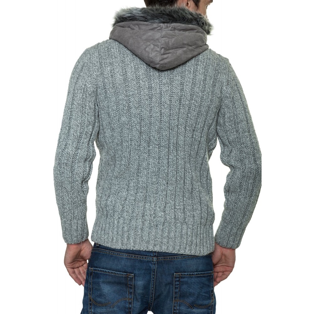 Męski sweter-kurtka dzianinowa Carisma Gray 7173 – ODZIEŻ Męski sweter-kurtka dzianinowa Carisma Gray 7173 – ODZIEŻ