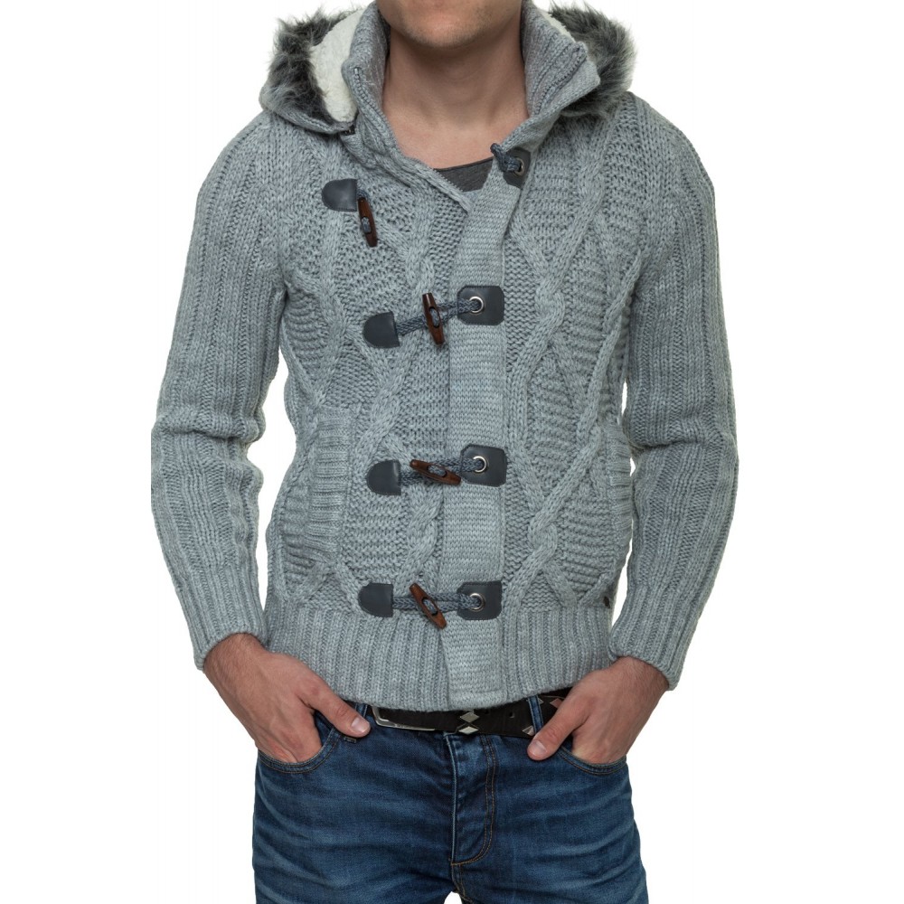 Męski sweter-kurtka dzianinowa Carisma Gray 7179 – ODZIEŻ Męski sweter-kurtka dzianinowa Carisma Gray 7179 – ODZIEŻ