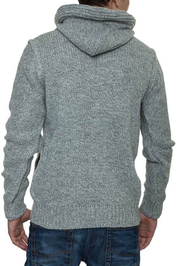 Męski sweter-kurtka dzianinowa Carisma Gray 7185 – ODZIEŻ — fotografia 3