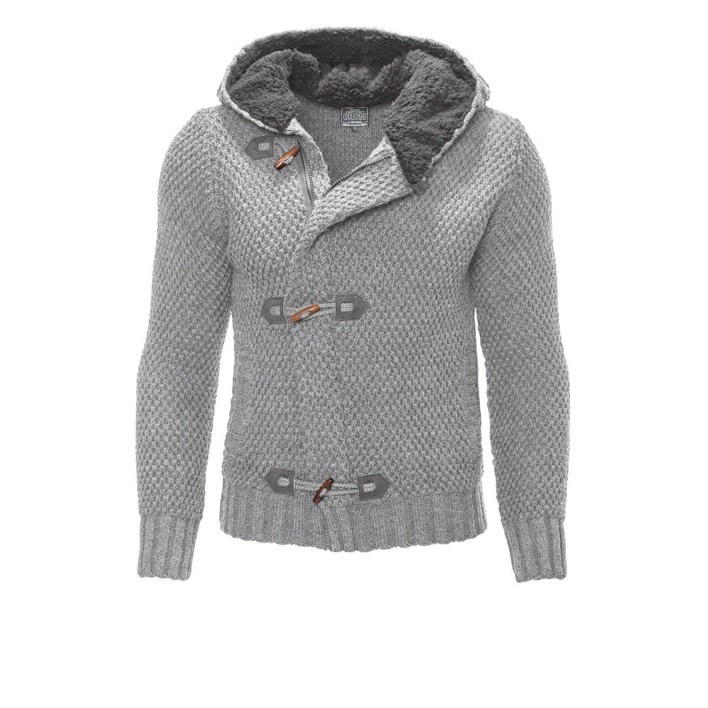 Męska kurtka dzianinowa Carisma Gray 7215 – ODZIEŻ