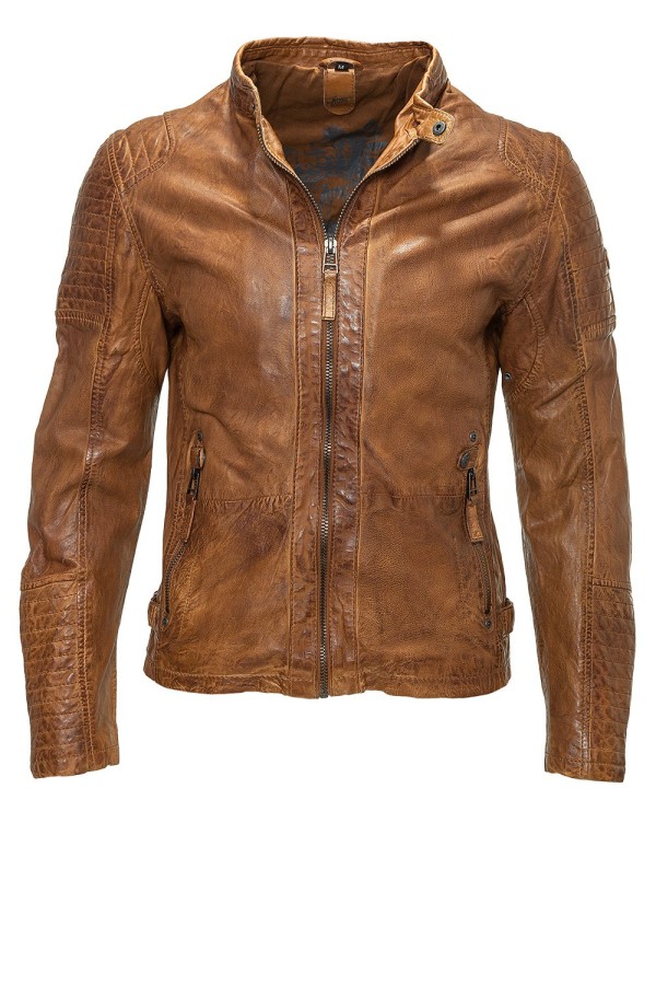 Męska skórzana kurtka Gipsy Cognac Drago LASOV – BLACK FRIDAY — fotografia 1