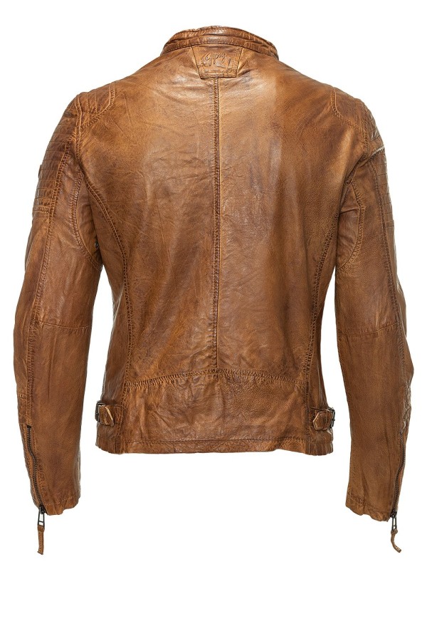 Męska skórzana kurtka Gipsy Cognac Drago LASOV – BLACK FRIDAY — fotografia 4
