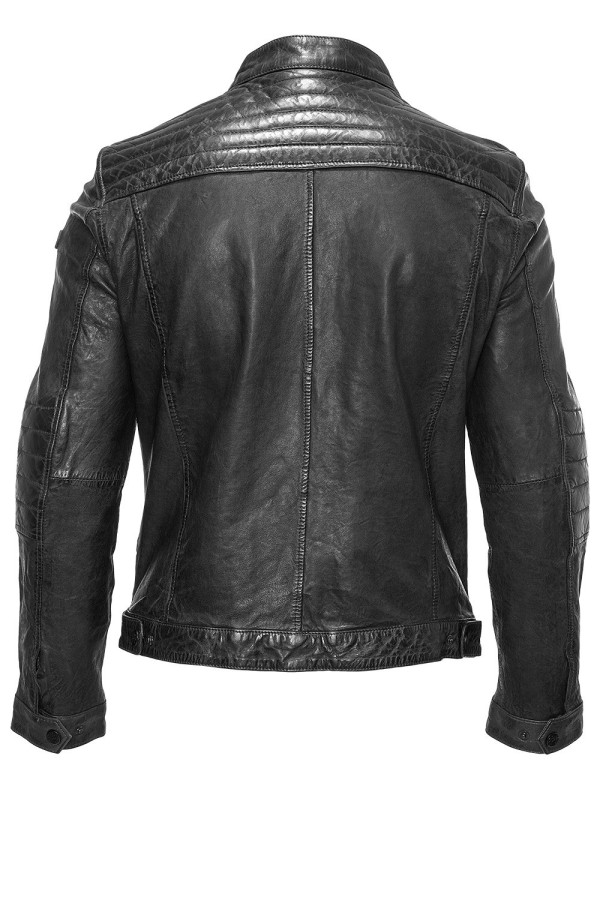 Męska kurtka skórzana Gipsy Antracytowy ślad SF LASAV – BLACK FRIDAY — fotografia 4